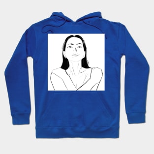 the romanian muse woman in sketch board Hoodie